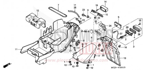 GARDE-BOUE ARRIERE (CBR900RR2,3) CBR900RR2 de 2002
